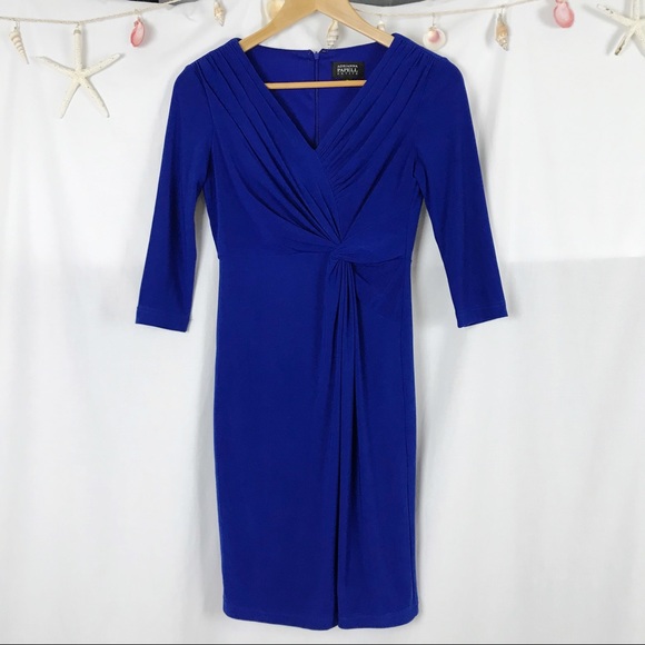 Adrianna Papell surplice twist midi dress 2P. B148 - Picture 8 of 8
